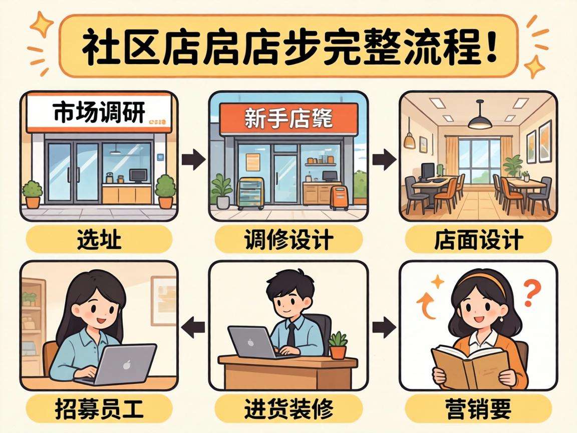 新手想在社区开店起步完整流程都有哪些必要环节