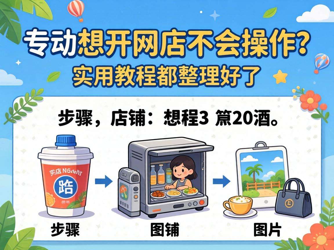 零基础想开网店不会操作？实用教程都整理好了