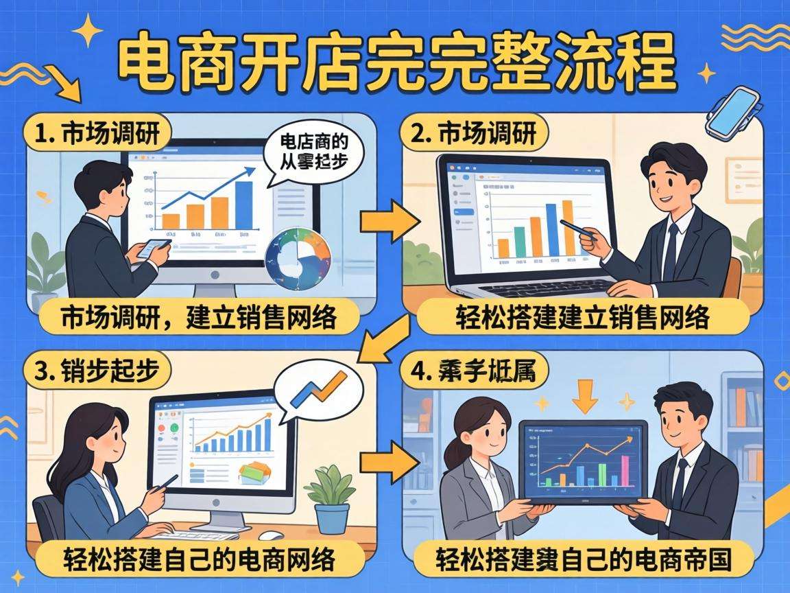 个人想做电商从零起步完整开店流程都包含哪些步骤