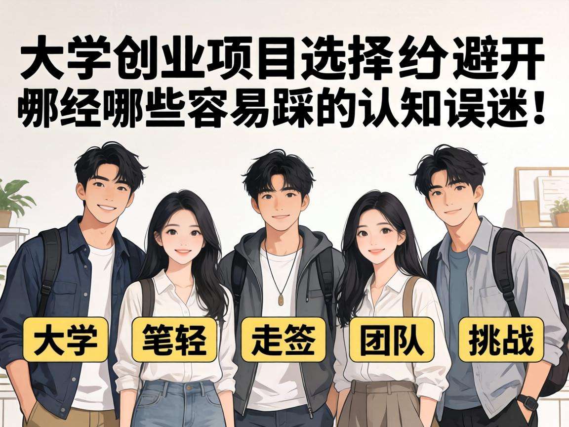 大学生创业项目选择要避开哪些容易踩的认知误区