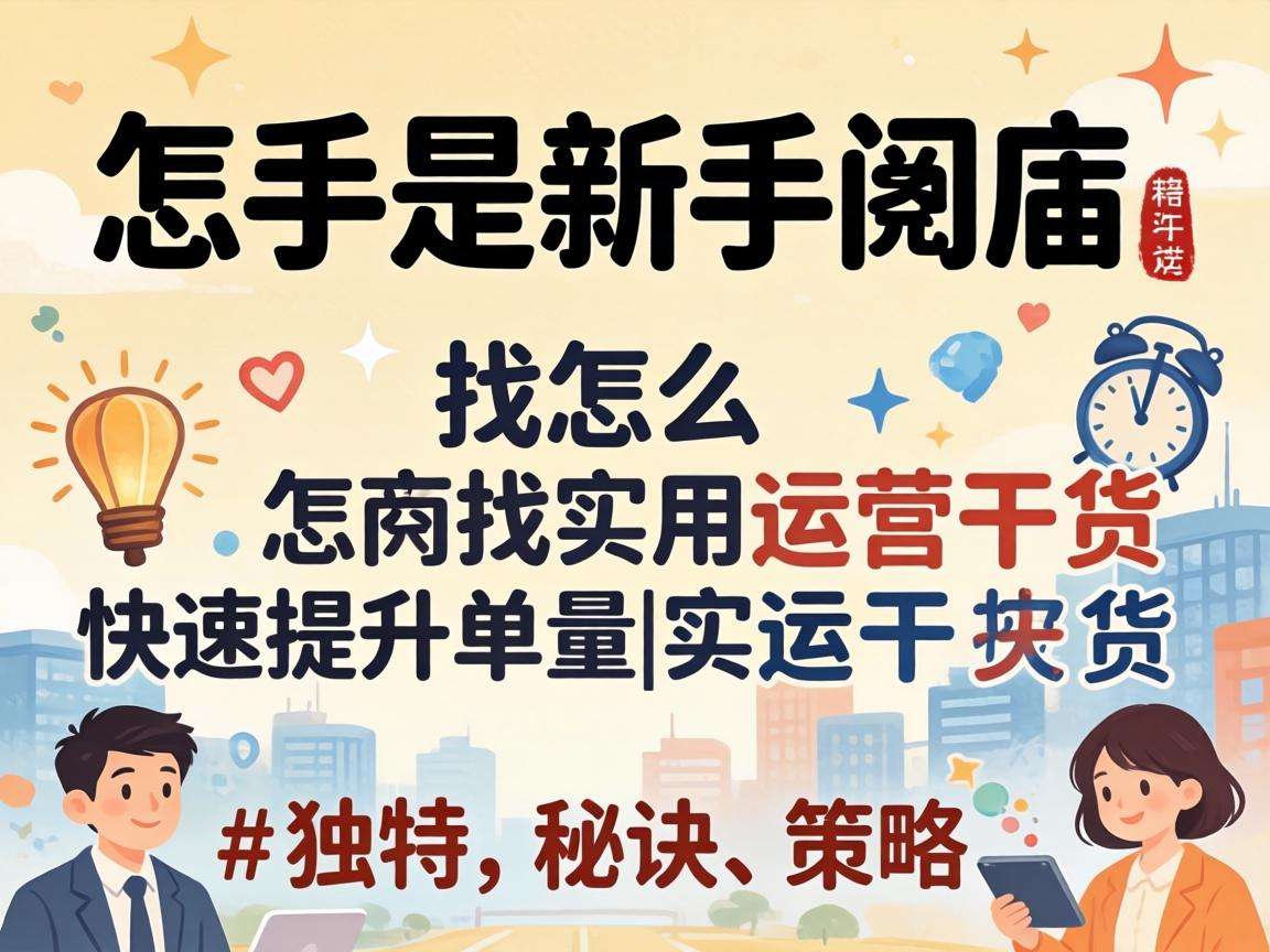 新手开网店怎么找实用运营干货快速提升单量