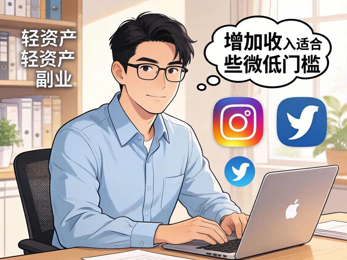普通人想增加收入适合做哪些低门槛的轻资产副业
