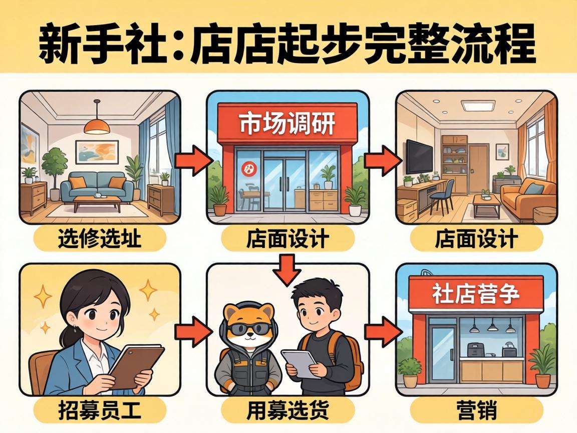 新手想在社区开店起步完整流程都有哪些必要环节