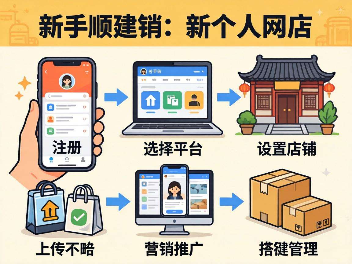 个人想从零开家网店全流程具体都有哪些步骤