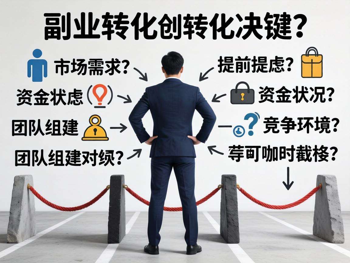 普通人想把副业转成创业项目，有哪些必须提前考虑的问题