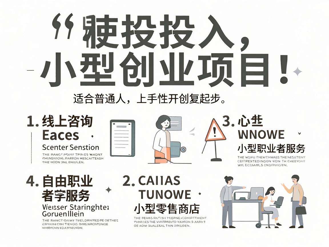 适合普通人上手的低投入小型创业项目都有哪些值得选