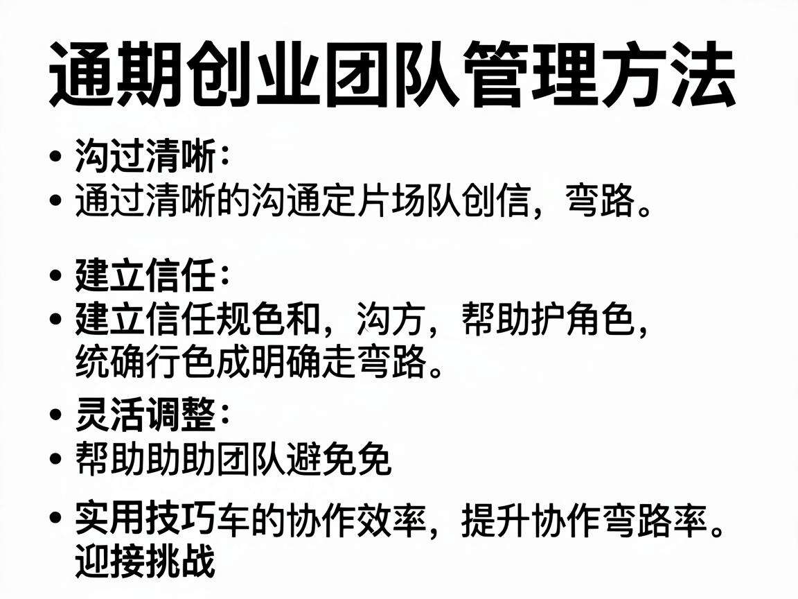 早期创业团队管理方法有哪些能避免走弯路的实用技巧