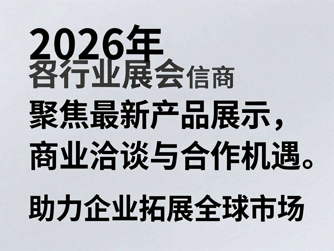 2026各行业展会招商信息都有哪些值得关注的汇总?