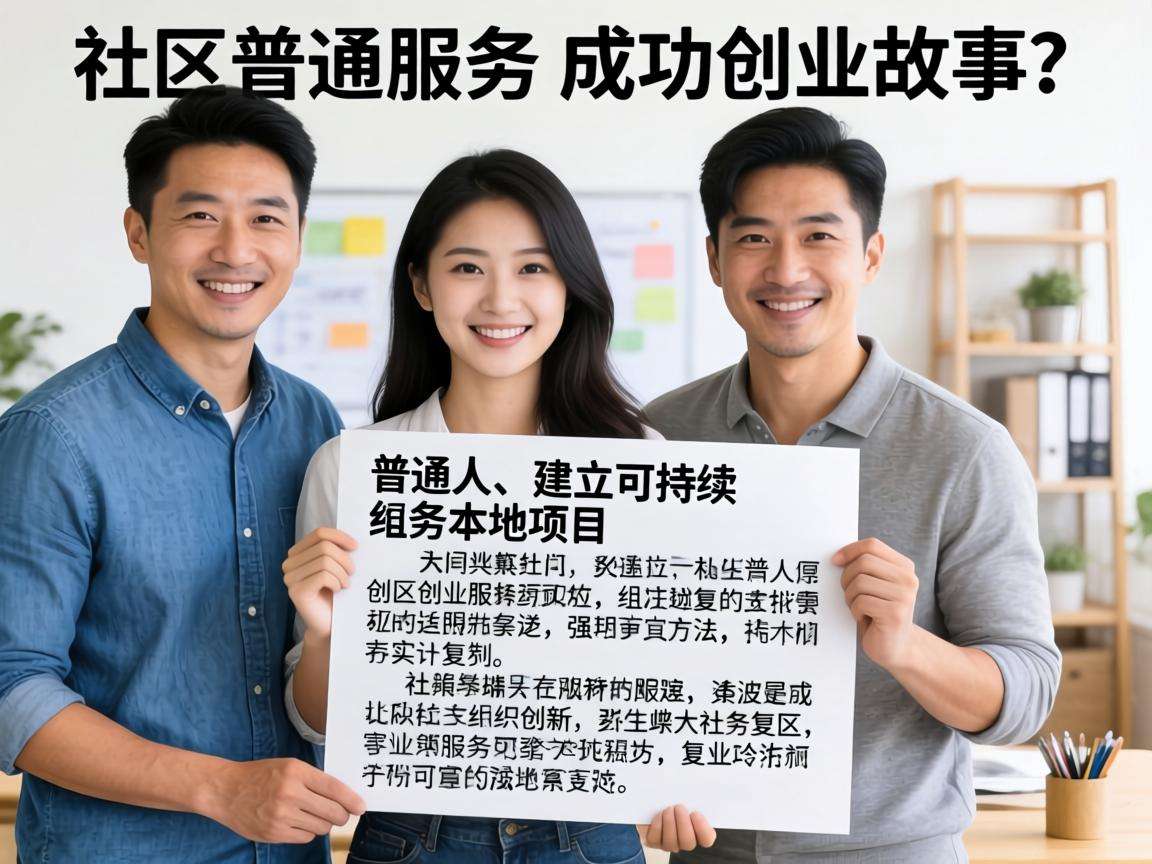 普通人做社区服务创业有哪些可复制的实用经验