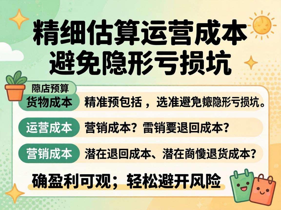 开网店前怎么做好运营成本测算才能避开隐形亏损坑