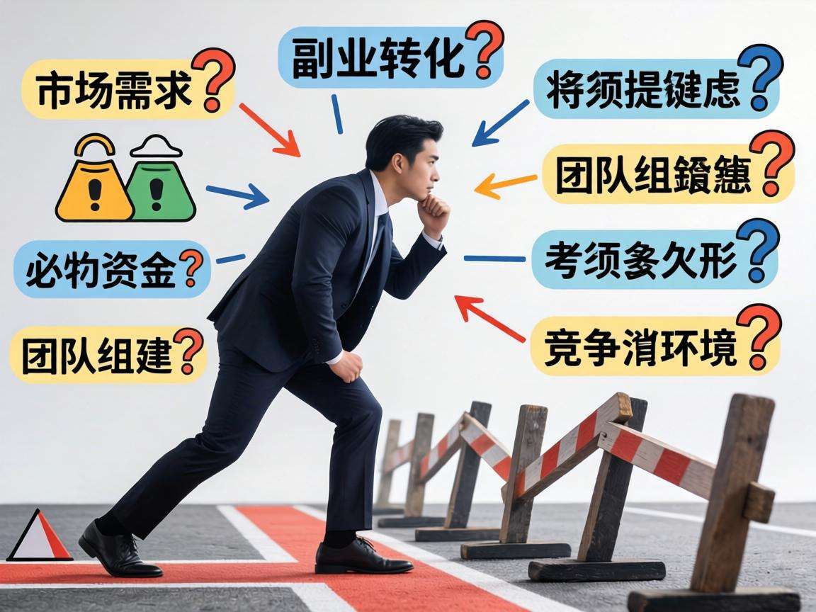 普通人想把副业转成创业项目，有哪些必须提前考虑的问题