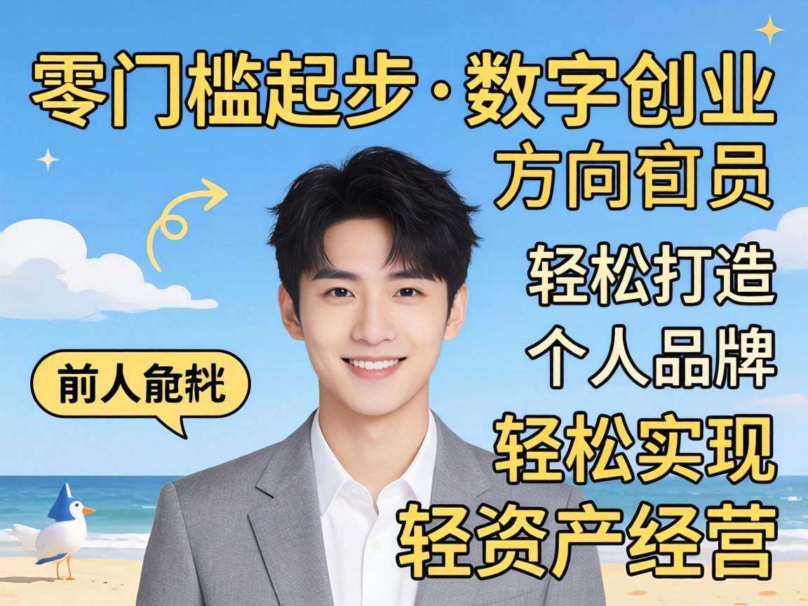 普通人想零门槛起步轻资产数字创业有哪些可落地的方向