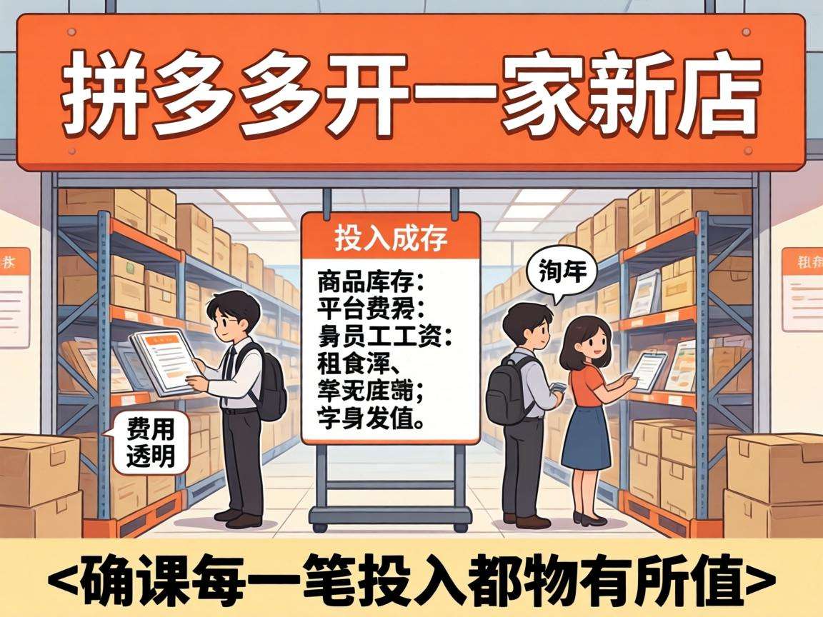 普通人在拼多多开一家新店需要投入多少成本