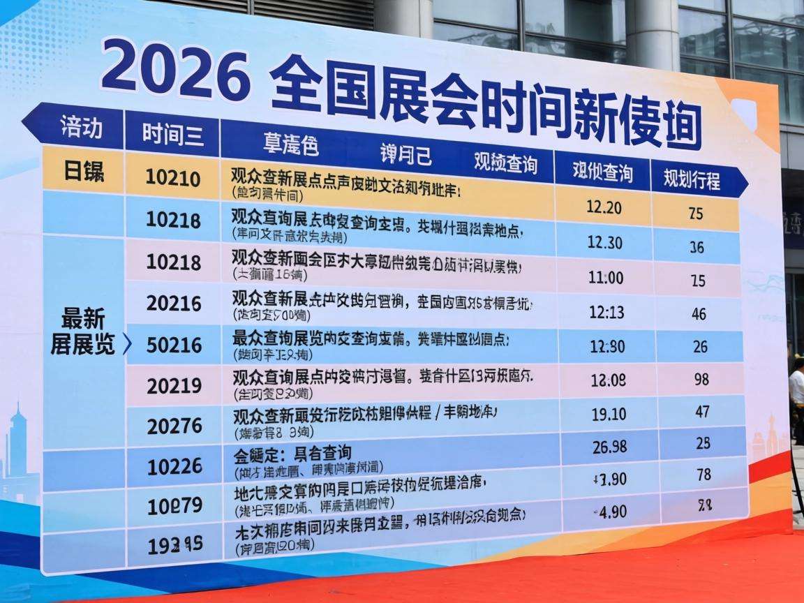 2026年全国展会时间表在哪里可以查询到最新版本