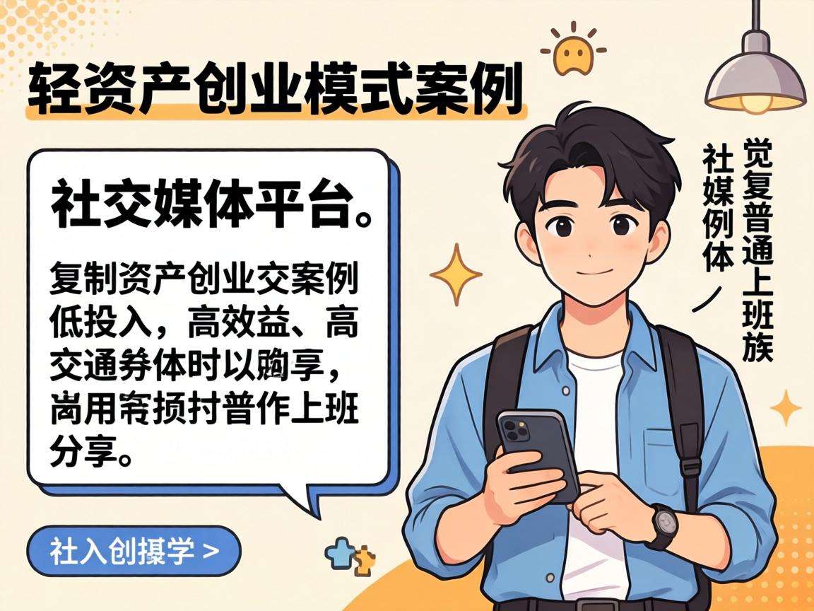 普通人可复制的轻资产创业模式案例有哪些值得参考