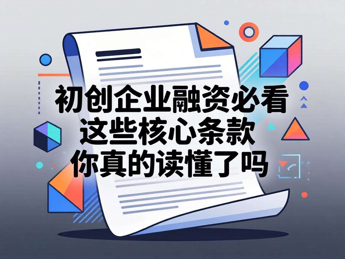 初创企业融资必看这些核心条款你真的读懂了吗
