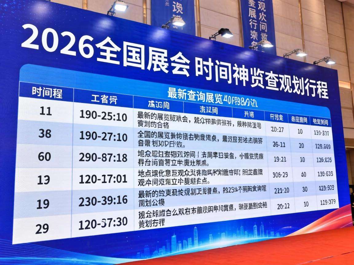 2026年全国展会时间表在哪里可以查询到最新版本