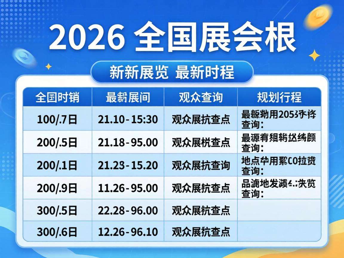 2026年全国展会时间表在哪里可以查询到最新版本