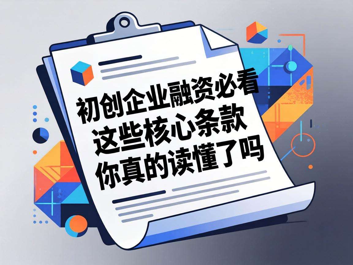 初创企业融资必看这些核心条款你真的读懂了吗