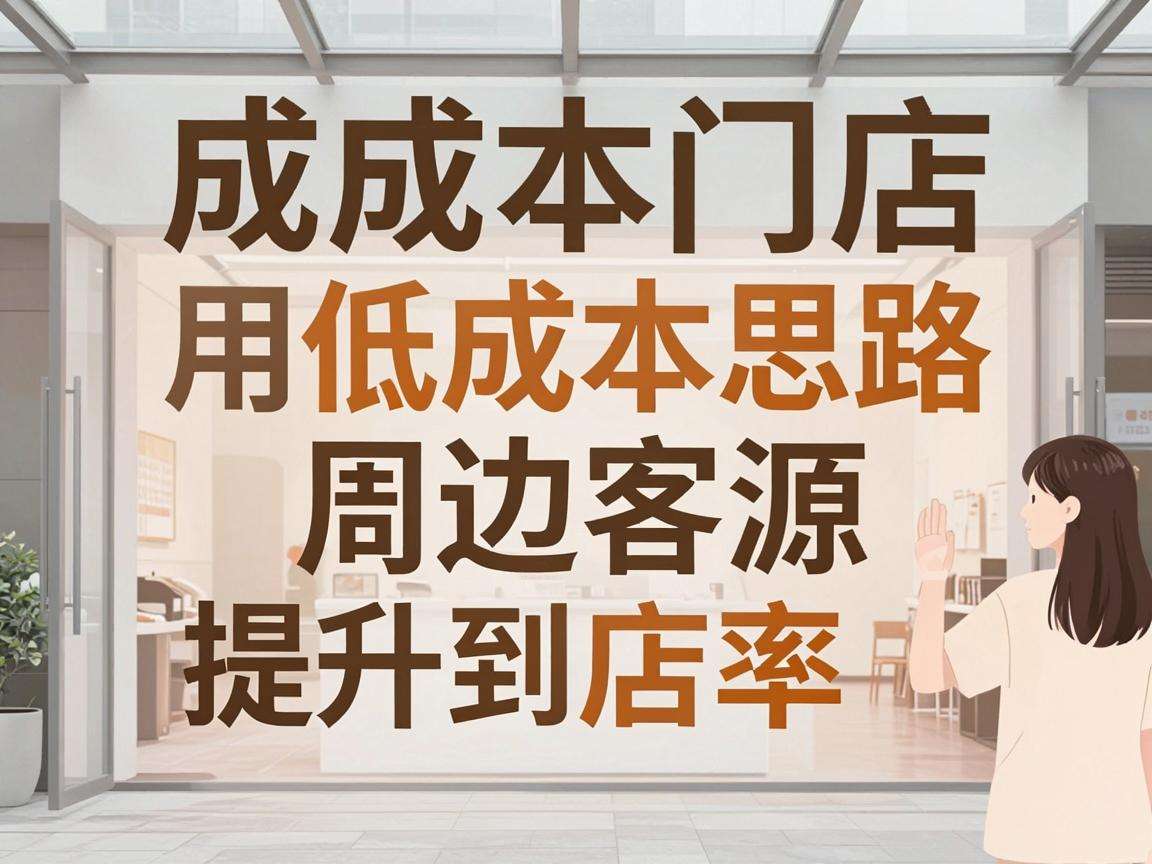 小成本门店如何用低成本思路快速拓展周边客源提升到店率