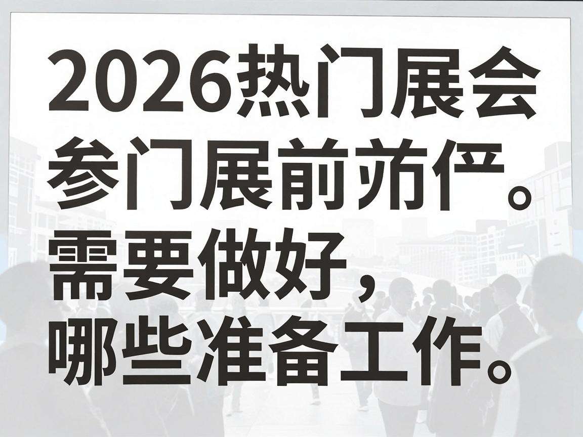 2026热门展会参展前需要做好哪些准备工作