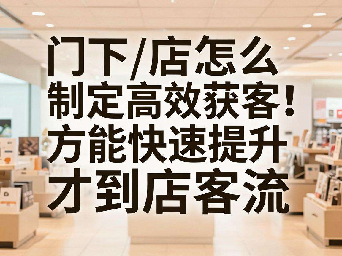 线下门店怎么制定高效获客方案才能快速提升到店客流