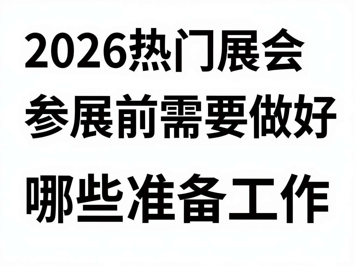 2026热门展会参展前需要做好哪些准备工作