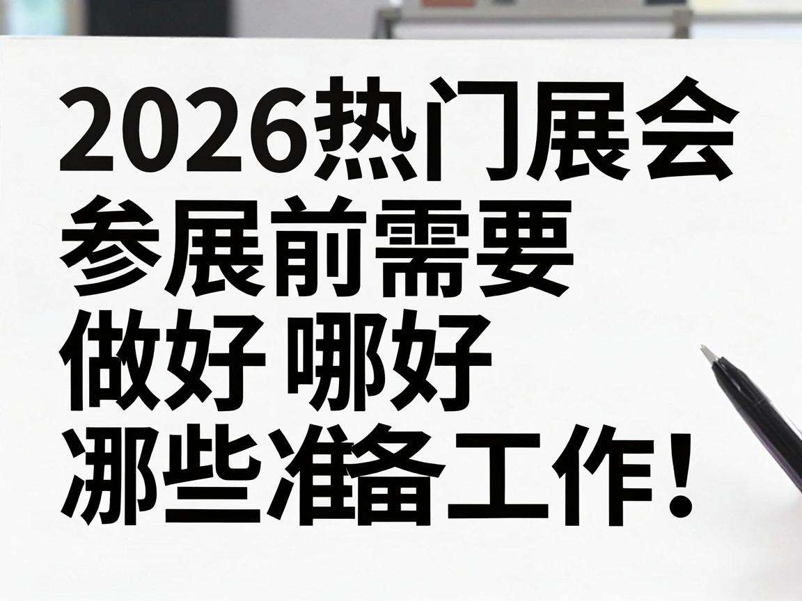 2026热门展会参展前需要做好哪些准备工作