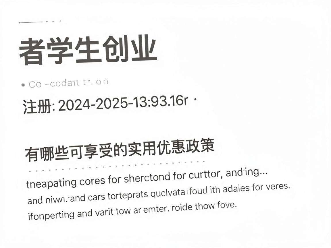 大学生创业注册有哪些可享受的实用优惠政策