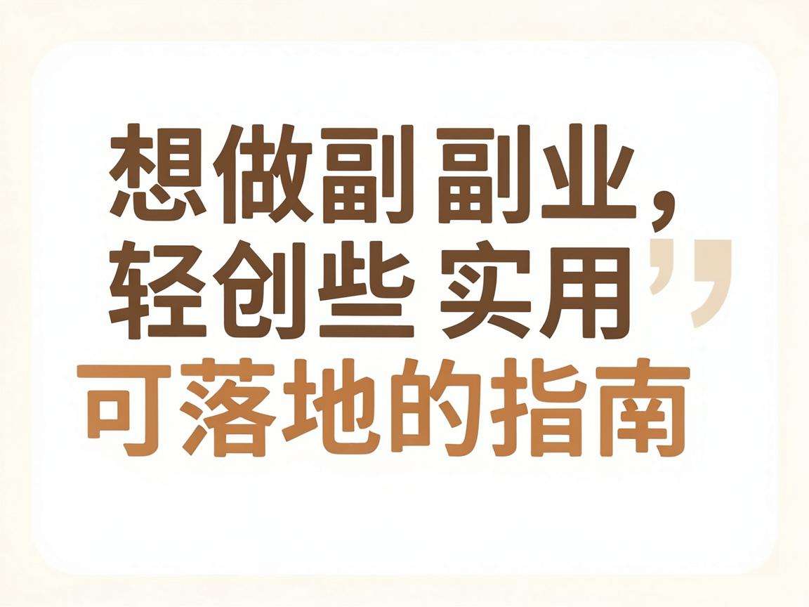 普通人想做副业轻创业有哪些实用可落地的指南