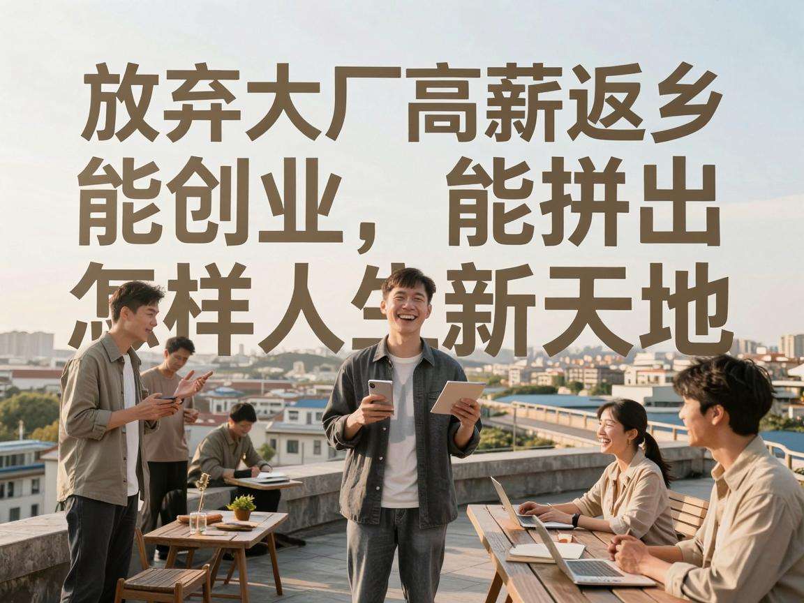 90后放弃大厂高薪返乡创业能拼出怎样的人生新天地