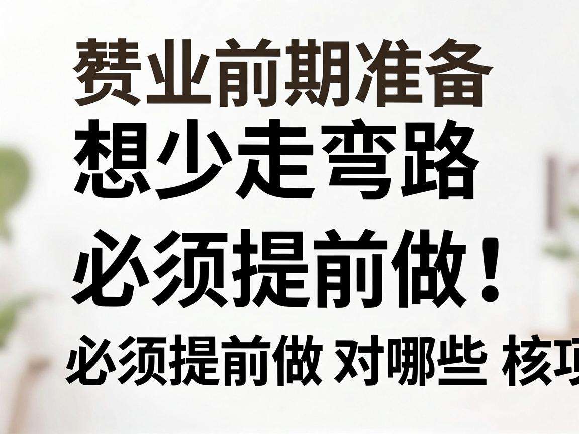 创业前期准备想少走弯路必须提前做对哪些核心事项