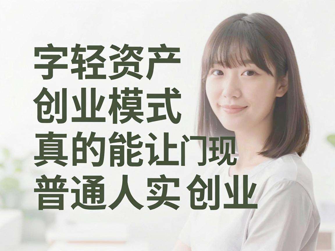 数字轻资产创业模式真的能让普通人实现低门槛创业吗