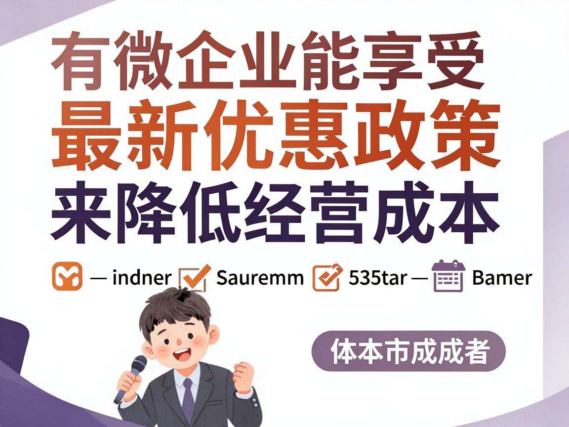 小微企业能享受哪些最新优惠政策来降低经营成本