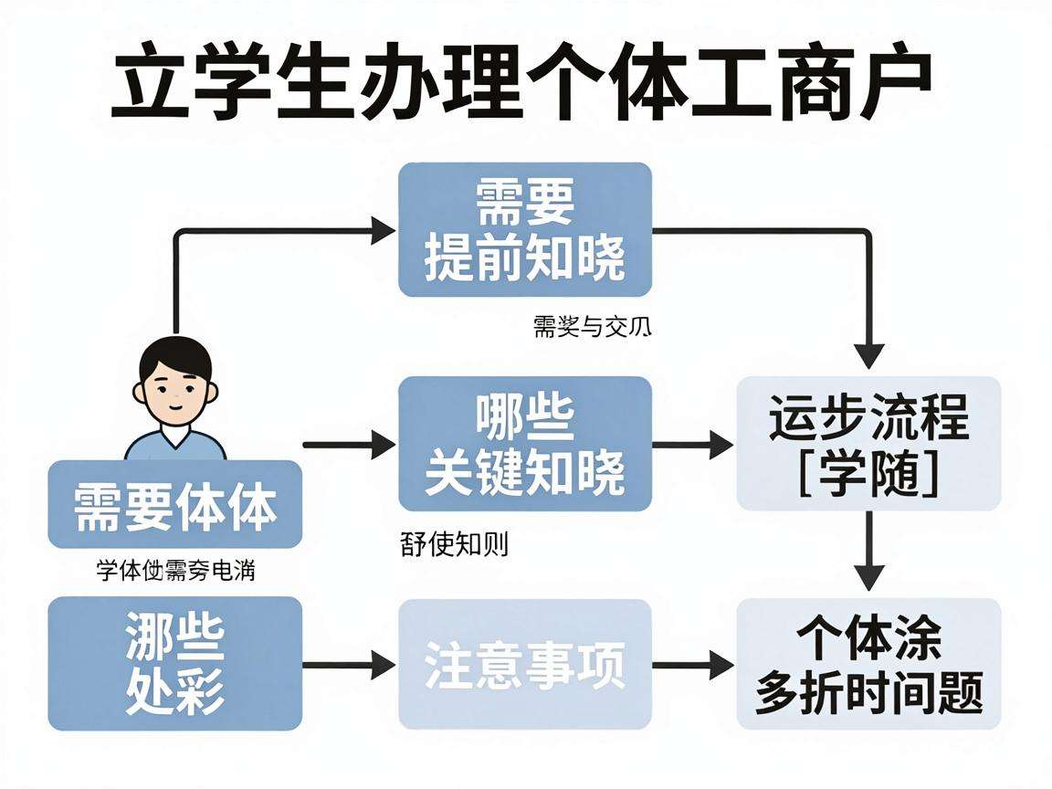 大学生办理个体工商户需要提前知晓哪些关键流程和注意事项