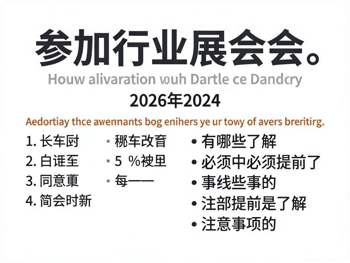 2026年参加行业展会有哪些必须提前了解的注意事项