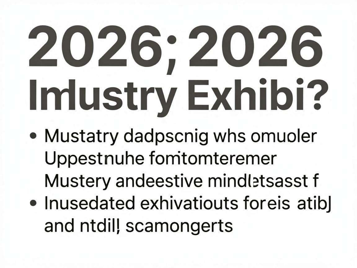 2026年参加行业展会有哪些必须提前了解的注意事项