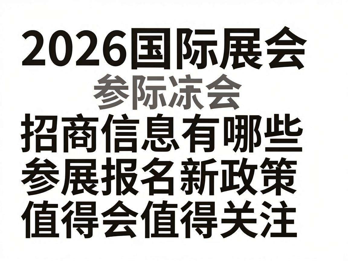 2026国际展会招商信息有哪些参展报名新政策值得关注