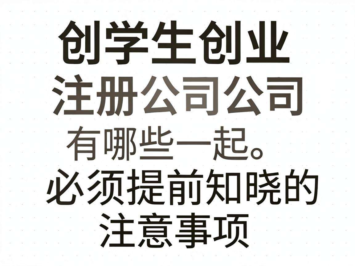 大学生创业注册公司有哪些必须提前知晓的注意事项
