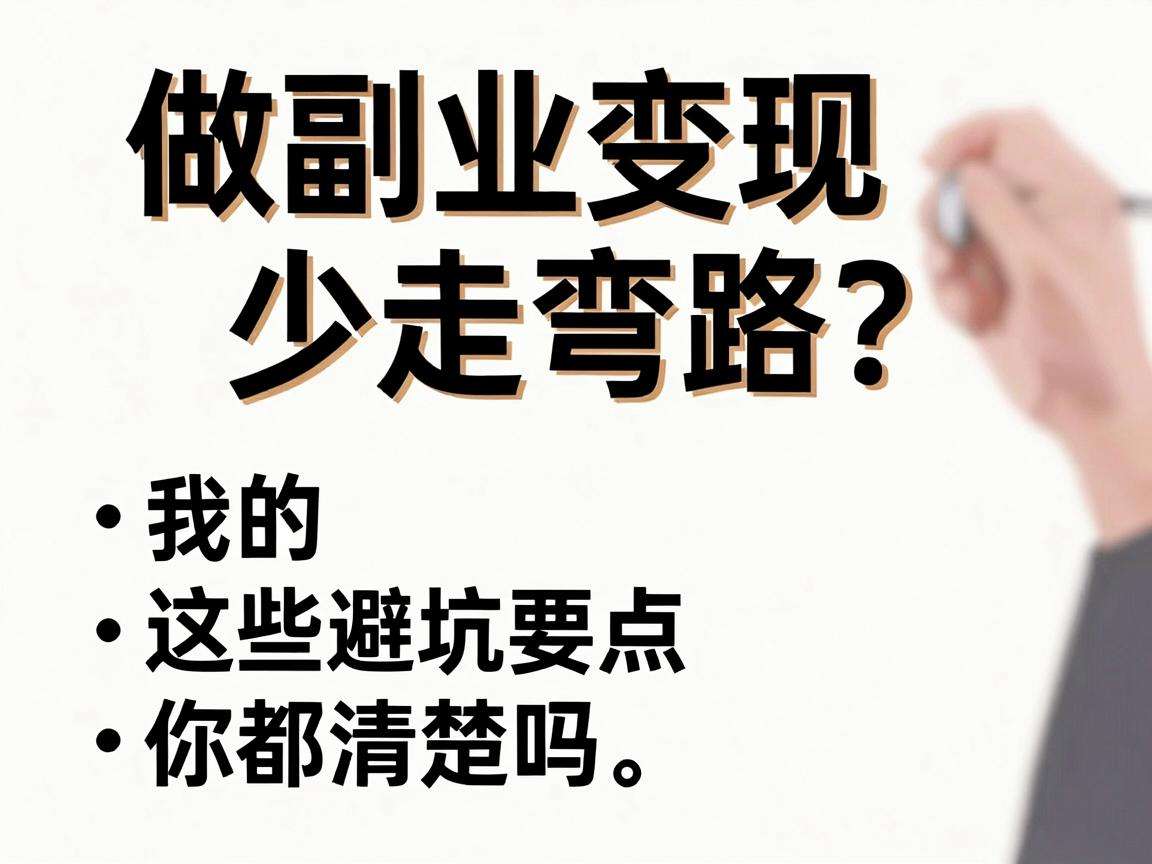 想做副业变现少走弯路？这些避坑要点你都清楚吗
