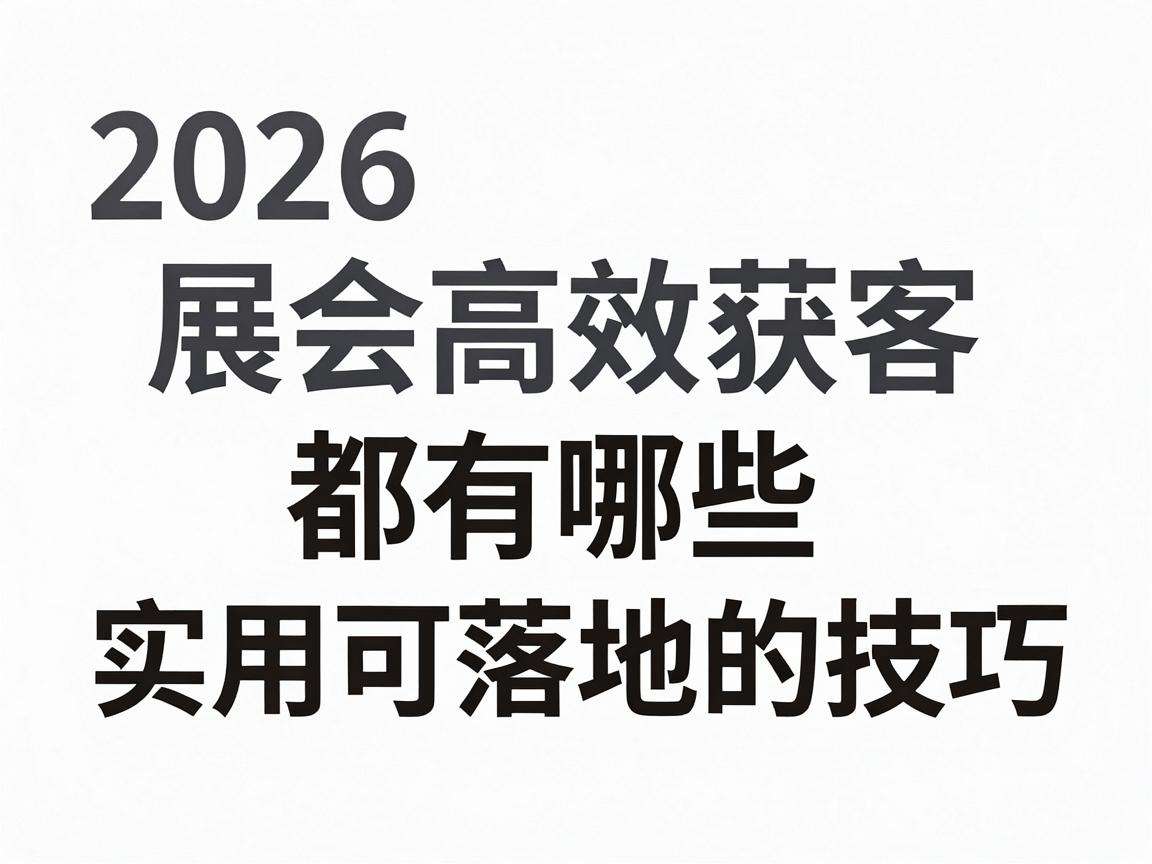 2026展会高效获客都有哪些实用可落地的技巧