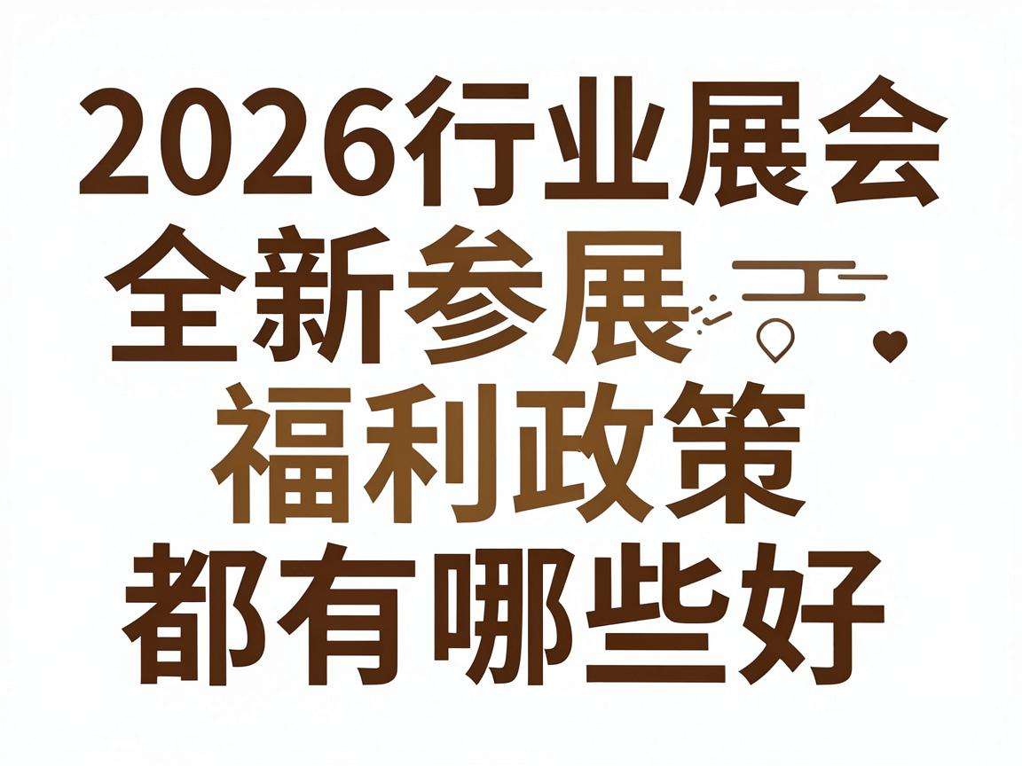 2026年行业展会全新参展福利政策都有哪些利好