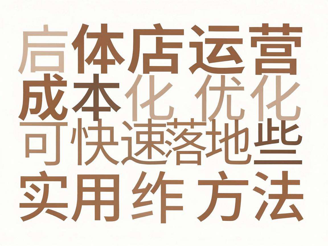 实体店运营成本优化有哪些可快速落地的实用方法