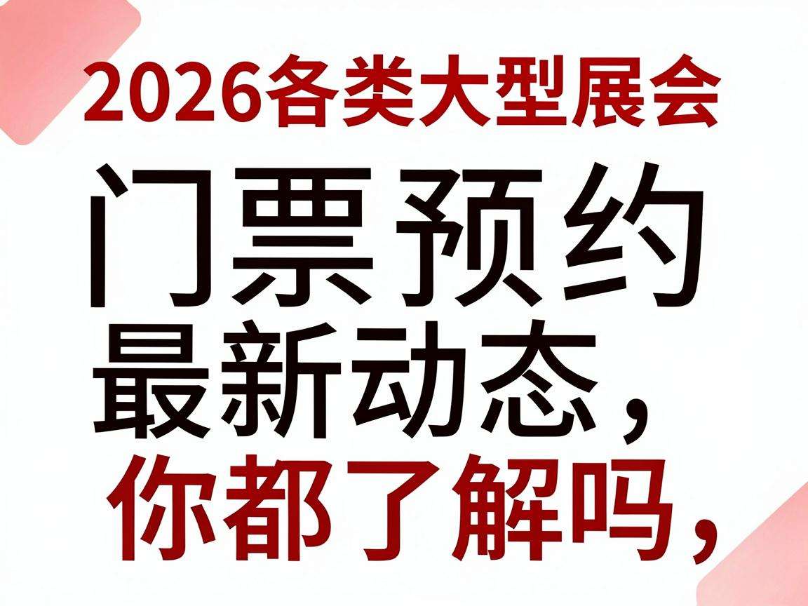 2026各类大型展会门票预约消息最新动态你都了解吗