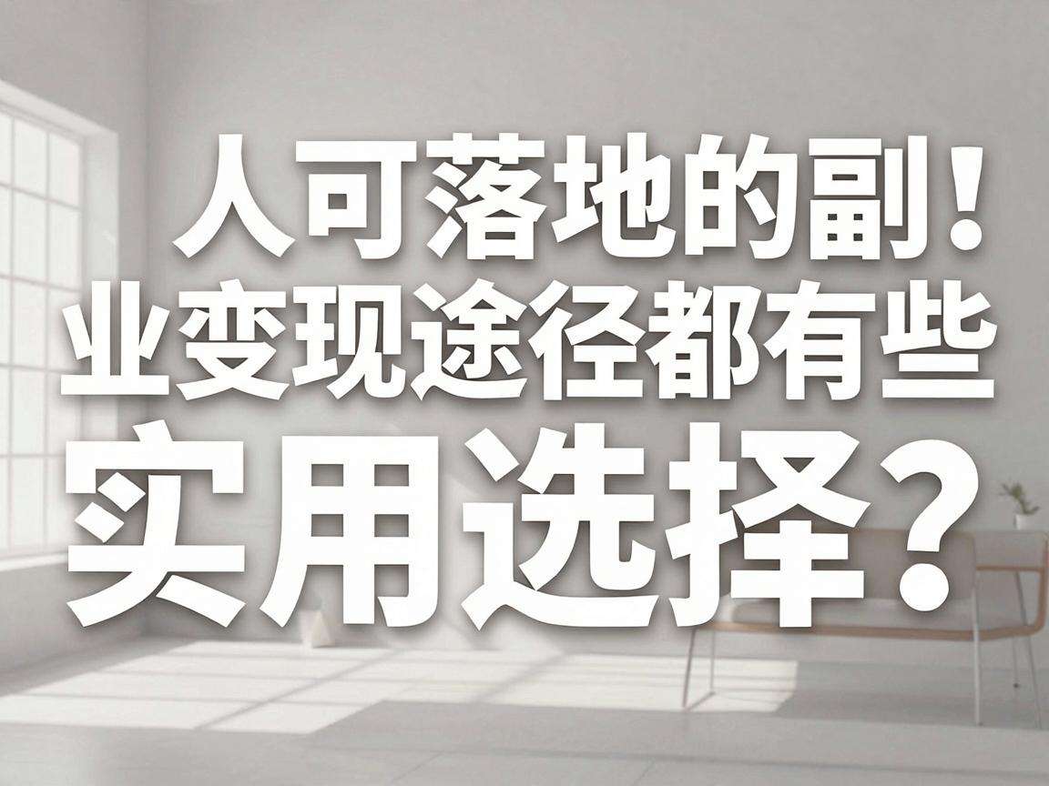 普通人可落地的副业变现途径都有哪些实用选择？