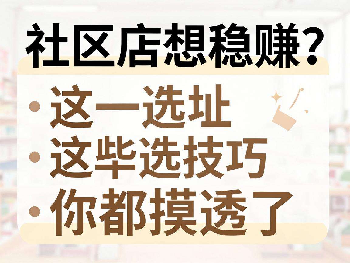 开社区店想稳赚？这些选址技巧你都摸透了吗