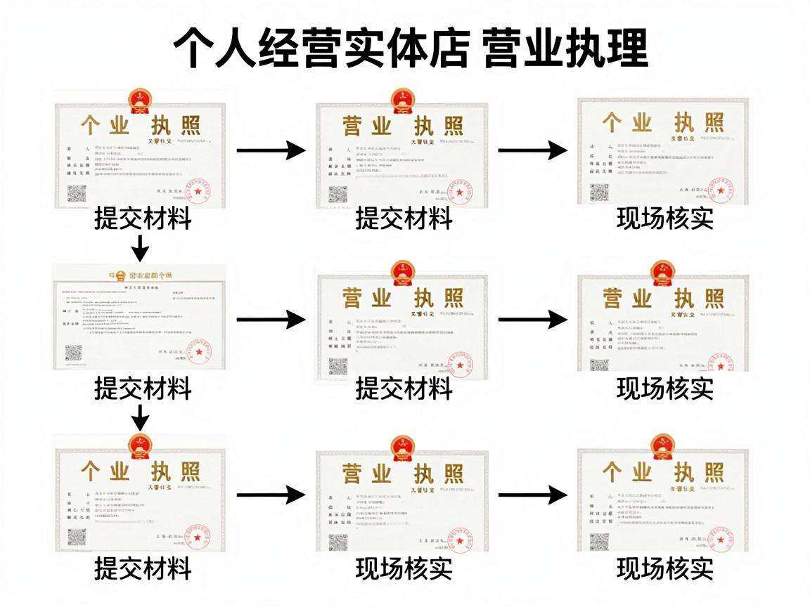 个体经营开实体店营业执照办理流程具体有哪些步骤？