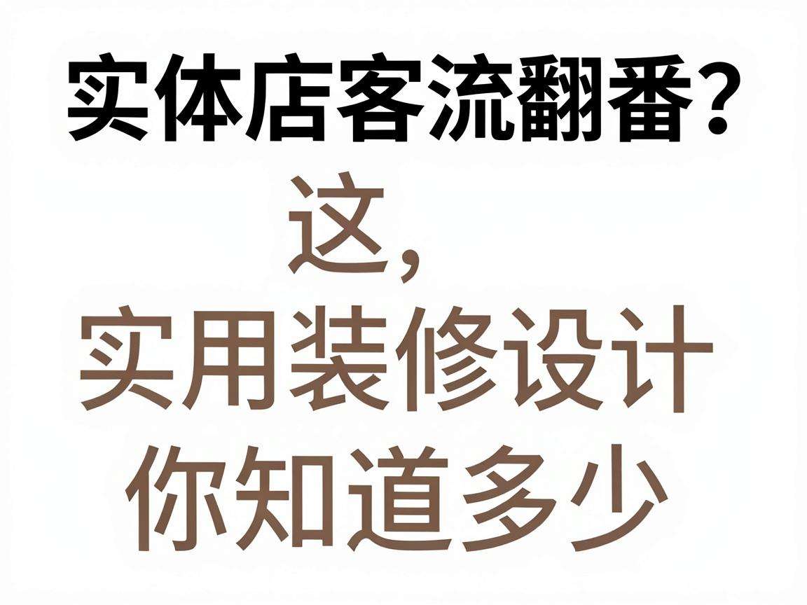 想让实体店客流翻番？这些实用装修设计技巧你知道多少