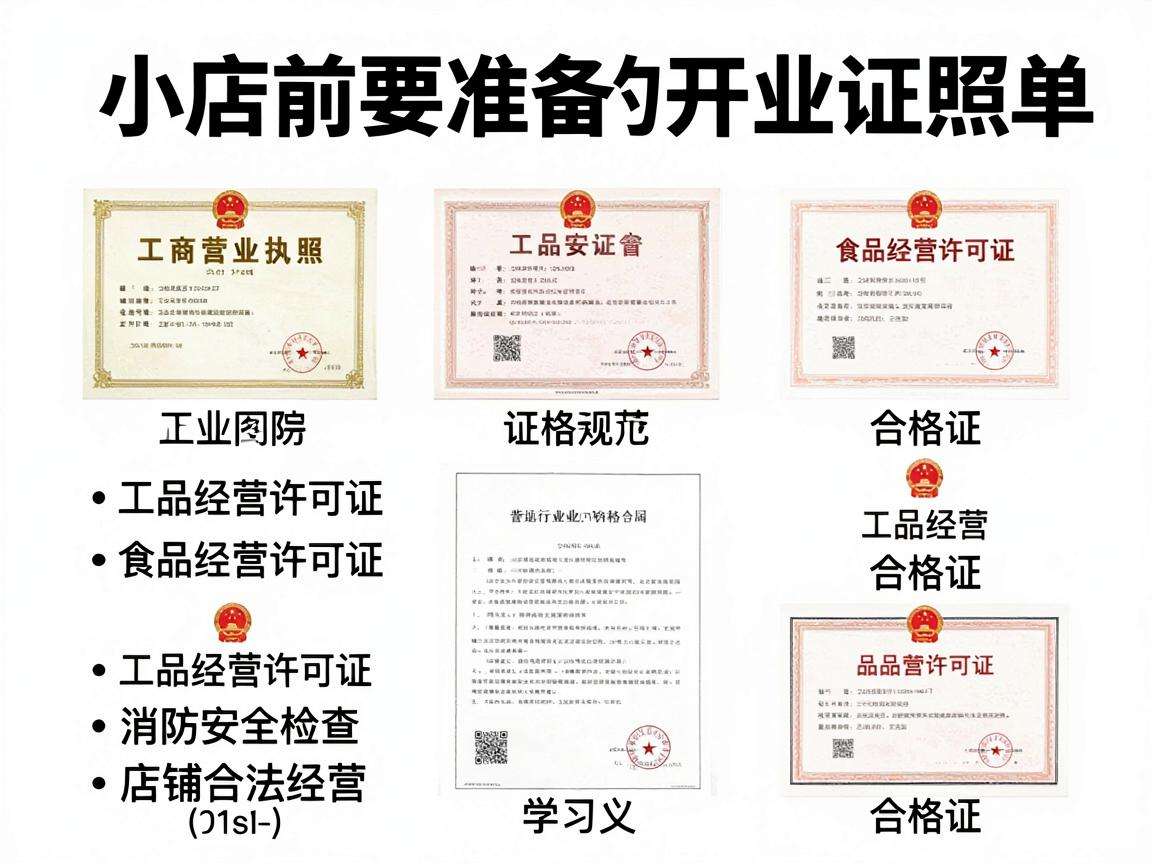 开小店前要准备的开业证照清单都包含哪些内容