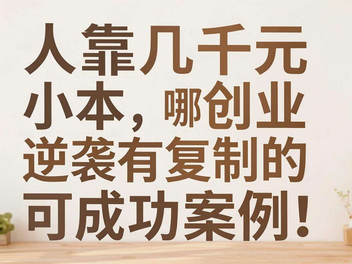 普通人靠几千元小本创业逆袭有哪些可复制的成功案例